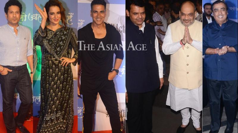 Akshay, Kangana, biggies from other fields watch film based on Modis life Akshay, Kangana, biggies from other fields watch film based on Modis life