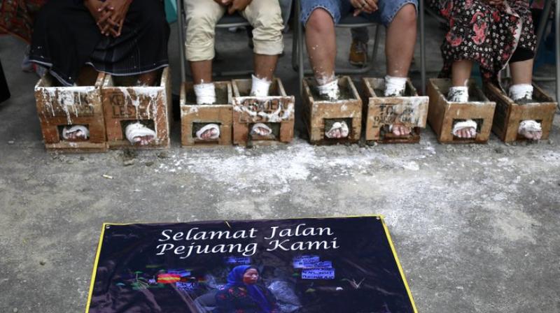 The ongoing protest was overshadowed this week by the death of one of the women involved.