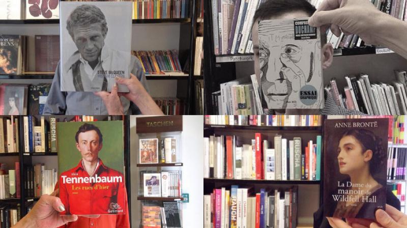 Bookstore innovatively superimposes people onto book covers
