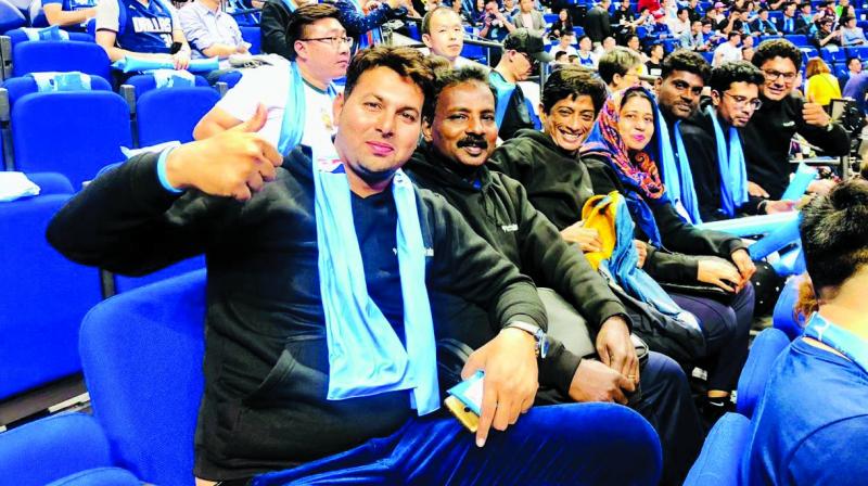 Shabana Patel (center) with the other Indian coaches Shabana Patel (center) with the other Indian coaches