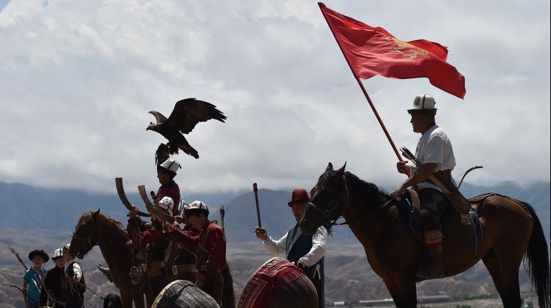 Village in Kyrgyzstan celebrates nomadic customs, traditions