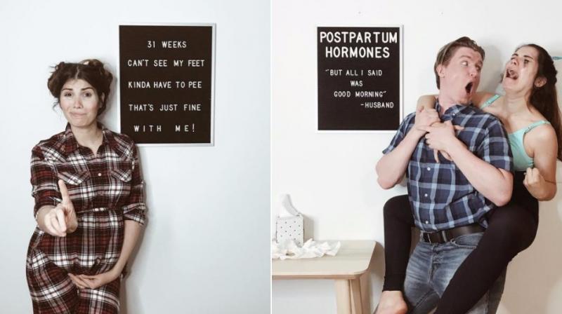 Womans photo series shows what it is really like to be pregnant