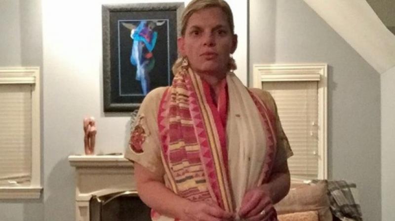 Jacobs has been a fan of Indian sarees for quite a while and fell in love with textiles when she came to Chennai in 2015.  (Photo: Instagram/StacyJacobs)