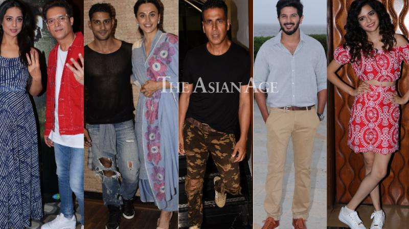 As their ventures release dates near, Akshay, Taapsee, DQ, others on duty As their ventures release dates near, Akshay, Taapsee, DQ, others on duty