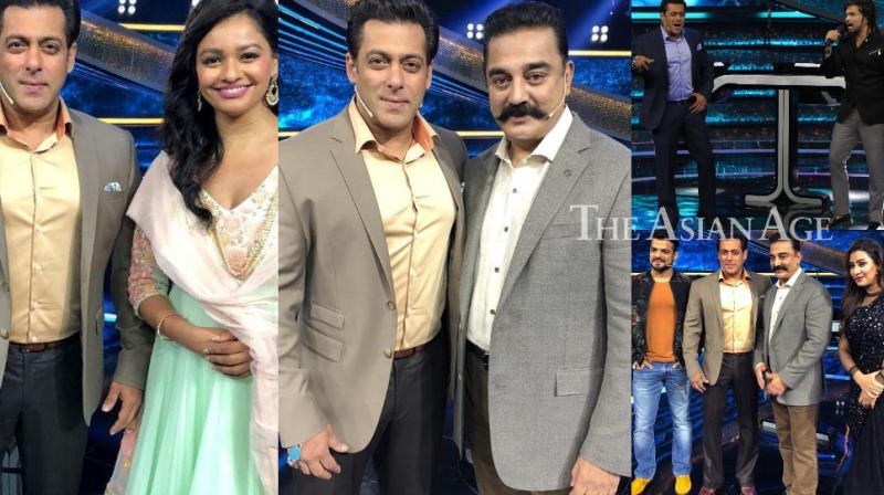 2 superstars in 1 frame: Salman hosts Kamal; TV, music stars also present 2 superstars in 1 frame: Salman hosts Kamal; TV, music stars also present