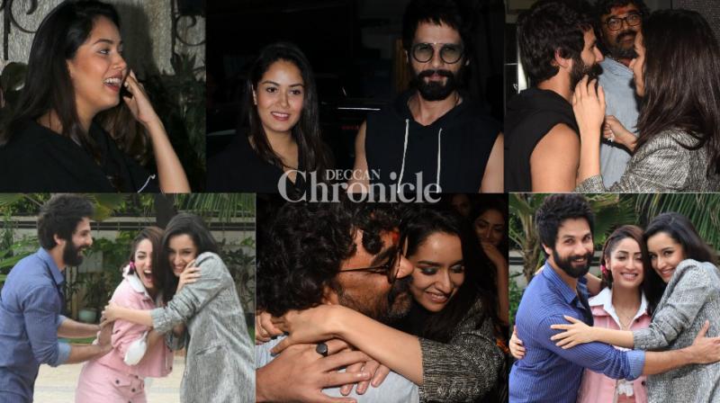 Hugs galore: BGMCs Shahid, Shraddha, Yami, team have gala time before release Hugs galore: BGMCs Shahid, Shraddha, Yami, team have gala time before release