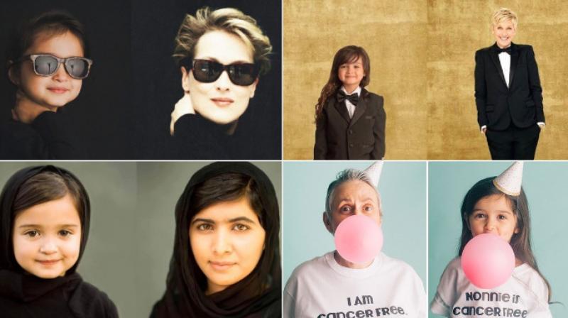 Girl dresses up as famous people to help grandma fight cancer