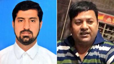 Abid Hussain and Muhammad Tahir, two officials of the Pakistan high commission who have been apprehended by Indian law enforcement authorities for carrying out espionage activities in the country. (PTI)