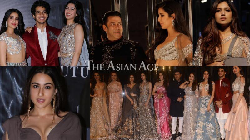 Janhvi, Sara, others cheer for Salman-Katrina as they own the ramp for Manish Janhvi, Sara, others cheer for Salman-Katrina as they own the ramp for Manish