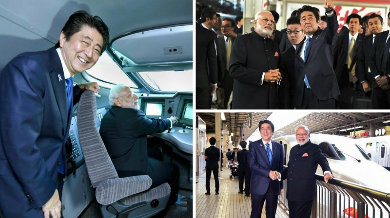 Abe takes Modi out on a bullet train ride during Japan visit