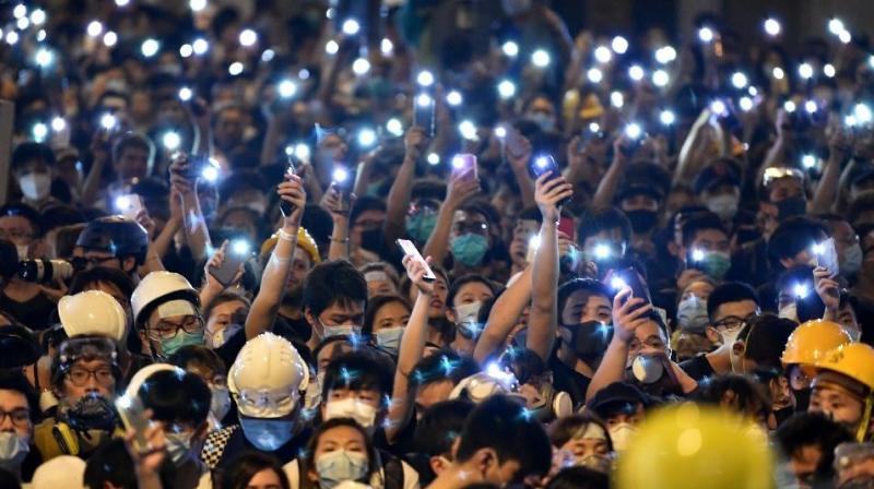 Hong Kong has been shaken by massive anti-government rallies this month. (AFP)