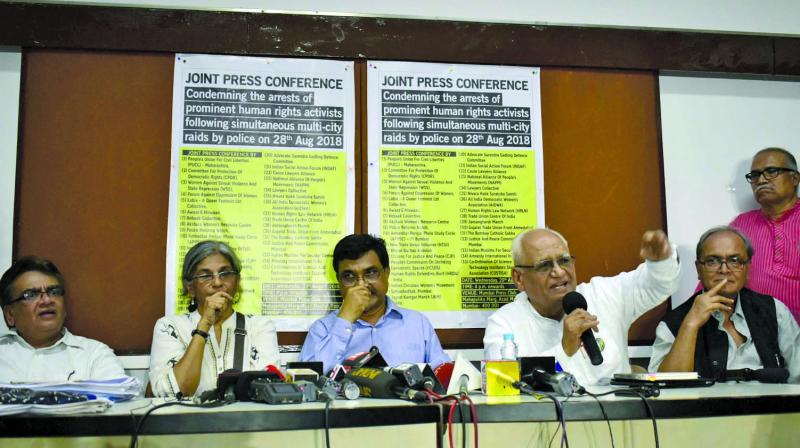 The press conference called by members of civil society at the Mumbai Press Club. (Photo: Debasish Dey) The press conference called by members of civil society at the Mumbai Press Club. (Photo: Debasish Dey)