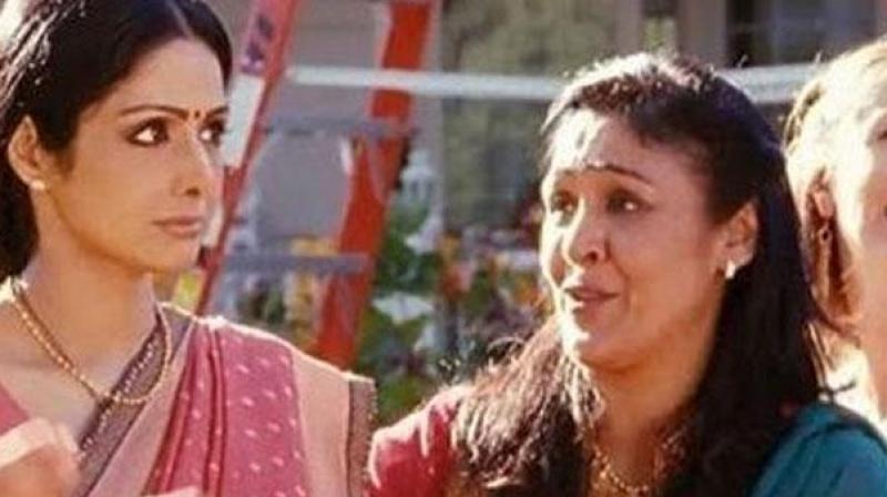 Sujata Kumar with Sridevi in English Vinglish.