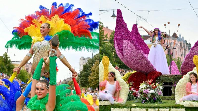 Flower carnival celebrates Hungarys Foundation Day