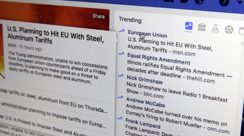 Facebook is now testing new features, including a  breaking newsâ€ label that publishers can add to stories to distinguish them from other chatter. (Photo: AP)