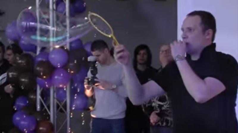 Kodes, who has performed since 2008, achieved a Guinness World Record in 2014 for \most people inside a soap bubble\, which at that time stood at 214. (Photo: Youtube)