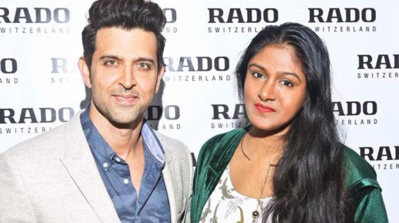 Apurva Saxena with Bollywood star Hrithik Roshan. Apurva Saxena with Bollywood star Hrithik Roshan.