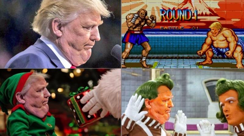 Trumps double chin triggers Photoshop battle on the internet Trumps double chin triggers Photoshop battle on the internet