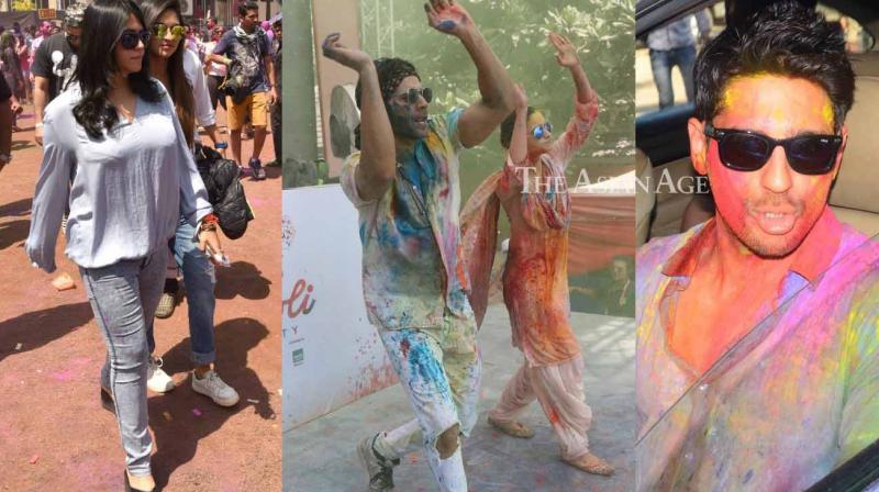 Bollywood stars have a rocking time as they celebrate Holi