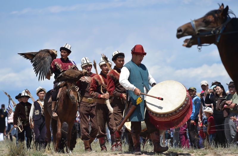 Village in Kyrgyzstan celebrates nomadic customs, traditions