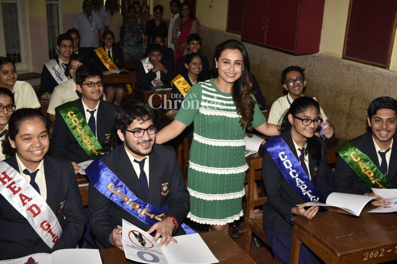 Rani Mukerji at 'Hichki' promotions.