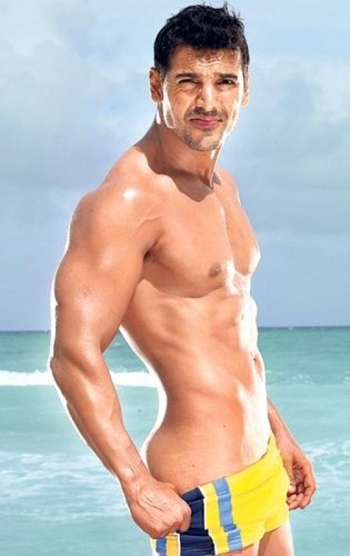 John Abraham in a still from 'Dostana'.