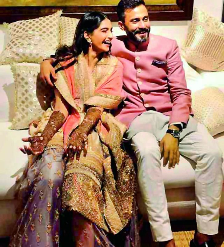 Sonam Kapoor with her husband Anand Ahuja