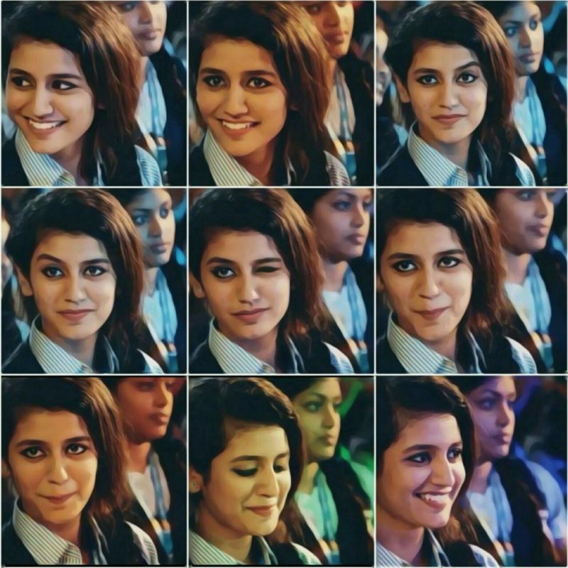 Priya Prakash Varrier's expressions in the viral video.