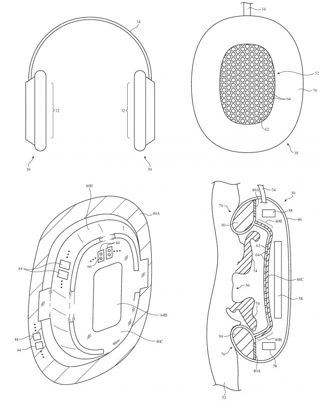 Apple headphones patent