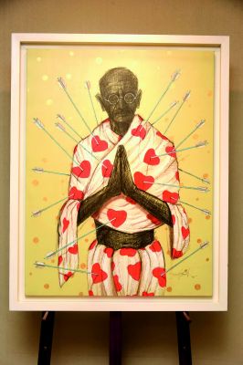 gandhiji on canvas gandhiji on canvas