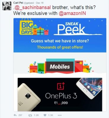 Flipkart To Sell Oneplus 3 For Rs 18 999 Oneplus Takes No Guarantee