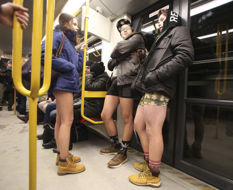 Girl outdoor subway licking