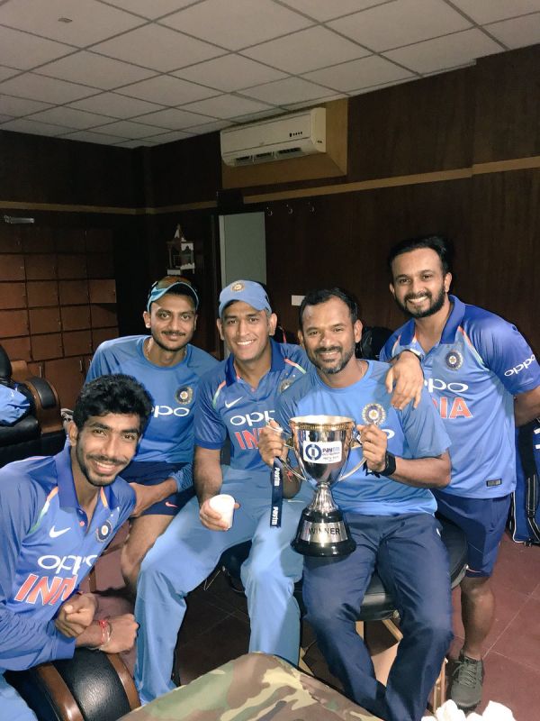In Pictures Team India celebrate ODI series win over Australia in style