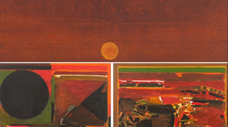 Pre-modern artist Raja Ravi Varma’s oil on canvas is estimated between Rs. 12-18 crores, succeeded by Gaitonde’s oil on canvas fixed at an upper estimate of 10 crore. (Photo: ANI) Pre-modern artist Raja Ravi Varma’s oil on canvas is estimated between Rs. 12-18 crores, succeeded by Gaitonde’s oil on canvas fixed at an upper estimate of 10 crore. (Photo: ANI)