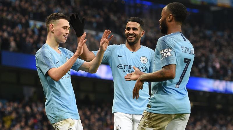Mahrez claimed his first league goal since December, the Algeria winger driving his shot under Bournemouth 'keeper Artur Boruc. (Photo: AFP) Mahrez claimed his first league goal since December, the Algeria winger driving his shot under Bournemouth 'keeper Artur Boruc. (Photo: AFP)