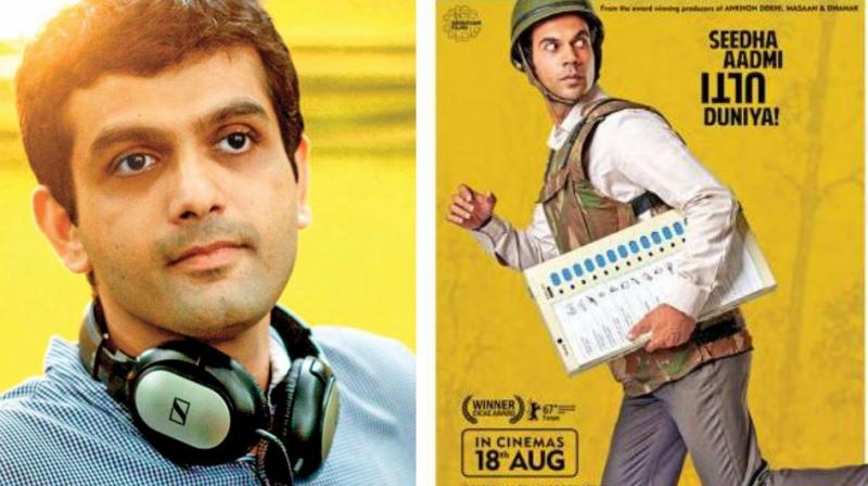 Amit Masurkar and Rajkummar Rao in 'Newton' poster. Amit Masurkar and Rajkummar Rao in 'Newton' poster.