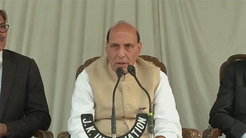 Union Home Minister Rajnath Singh said those who do not believe in democracy can never be well-wishers of people. (Photo: Twitter | ANI) Union Home Minister Rajnath Singh said those who do not believe in democracy can never be well-wishers of people. (Photo: Twitter | ANI)
