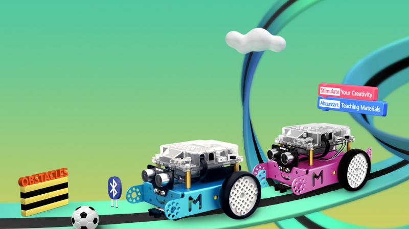 The MBot V 1.1 (Basic) for kids between age of 8-10. The MBot V 1.1 (Basic) for kids between age of 8-10.