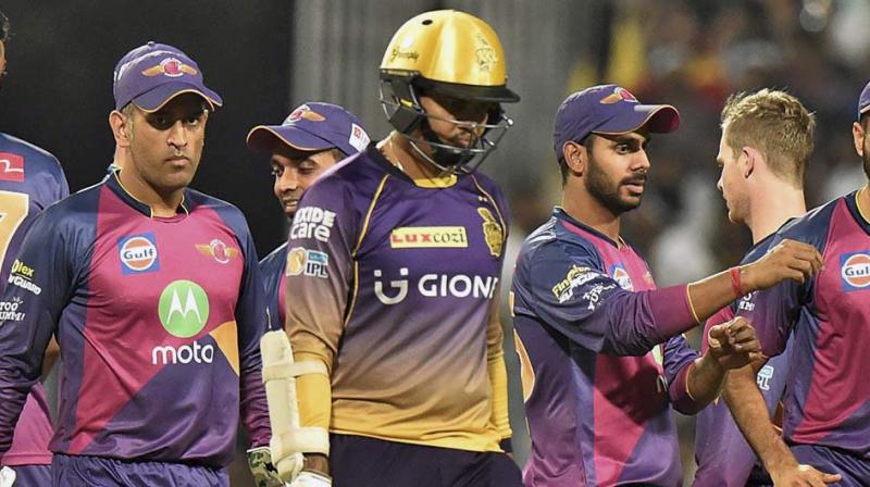 KKR cricketer Sunil Narine leaves after his dismissal during IPL match against Rising Pune Supergiants at Eden Gardens in Kolkata on Wednesday. (Photo: AP) KKR cricketer Sunil Narine leaves after his dismissal during IPL match against Rising Pune Supergiants at Eden Gardens in Kolkata on Wednesday. (Photo: AP)