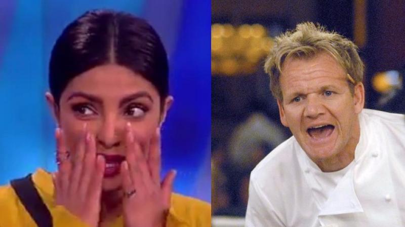 Priyanka Chopra and Gordon Ramsay. Priyanka Chopra and Gordon Ramsay.