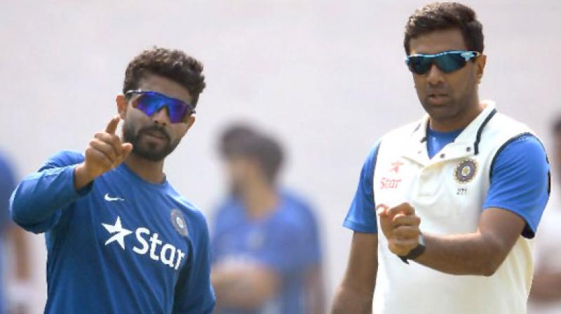 Ravindra Jadeja is heading the table with 898 points while R Ashwin is placed at the second spot with 865 points in the ICC Test bowlers' rankings. (Photo: AFP) Ravindra Jadeja is heading the table with 898 points while R Ashwin is placed at the second spot with 865 points in the ICC Test bowlers' rankings. (Photo: AFP)