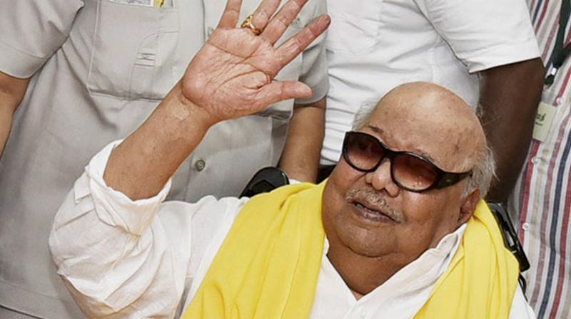 “A sun has set in Tamil Nadu today! His contribution to the language and the state is immeasurable. #RIPKalaignar,” tweeted the three-time IPL champions Chennai Super Kings as they paid tributes to M Karunanidhi. (Photo: PTI) “A sun has set in Tamil Nadu today! His contribution to the language and the state is immeasurable. #RIPKalaignar,” tweeted the three-time IPL champions Chennai Super Kings as they paid tributes to M Karunanidhi. (Photo: PTI)