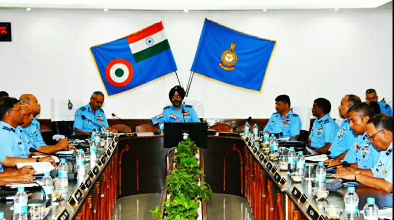 He discussed the prevailing security scenario and emphasised on the need for all air warriors to remain ever vigilant so that any attempt to degrade the operational efficiency of IAF could be easily thwarted, according to an EAC statement. (Photo: DC) He discussed the prevailing security scenario and emphasised on the need for all air warriors to remain ever vigilant so that any attempt to degrade the operational efficiency of IAF could be easily thwarted, according to an EAC statement. (Photo: DC)