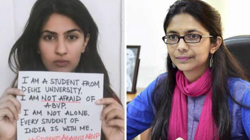 Gurmehar Kaur had filed a complaint with Delhi Commission for Women. (Photo: PTI/Facebook) Gurmehar Kaur had filed a complaint with Delhi Commission for Women. (Photo: PTI/Facebook)