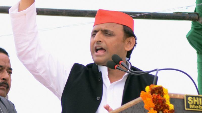 UP Chief Minister Akhilesh Yadav addresses an election rally. (Photo: PTI) UP Chief Minister Akhilesh Yadav addresses an election rally. (Photo: PTI)