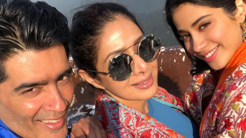 Manish Malhotra, Sridevi and Janhvi Kapoor. (Photo: Instagram) Manish Malhotra, Sridevi and Janhvi Kapoor. (Photo: Instagram)