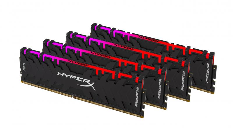 The new HyperX Predator DDR4 RGB comes equipped with a LED light bar with fluid RGB lighting effects. The new HyperX Predator DDR4 RGB comes equipped with a LED light bar with fluid RGB lighting effects.