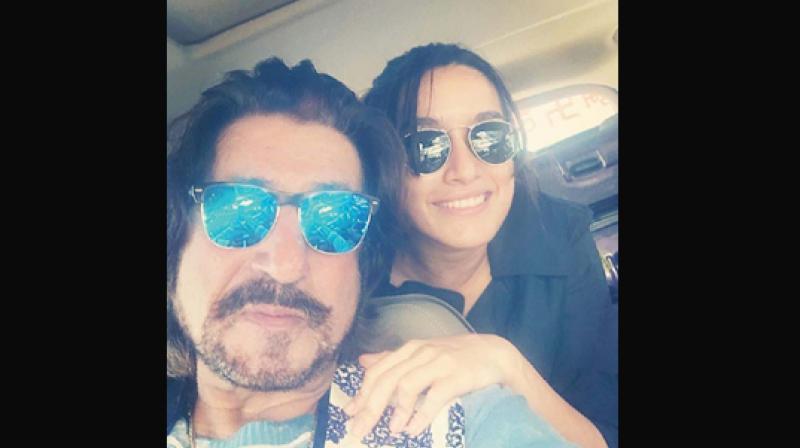 Shakti Kapoor with his daughter Shraddha. Shakti Kapoor with his daughter Shraddha.