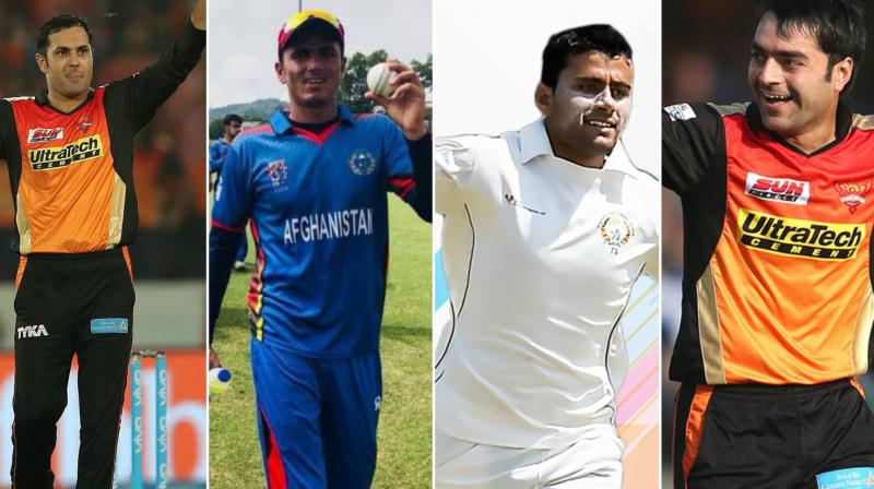 Mohammad Nabi, Zahir Khan and Mujeeb Zadran and Rashid Khan were brought up by different IPL franchise teams. (Photo: BCCI / Twitter) Mohammad Nabi, Zahir Khan and Mujeeb Zadran and Rashid Khan were brought up by different IPL franchise teams. (Photo: BCCI / Twitter)
