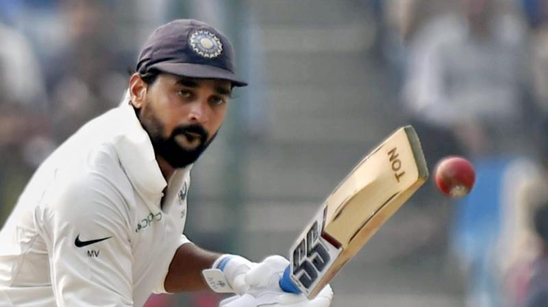 The Chennai-born right-hander had earlier scored a half-century in his debut innings. (Photo: PTI / File) The Chennai-born right-hander had earlier scored a half-century in his debut innings. (Photo: PTI / File)